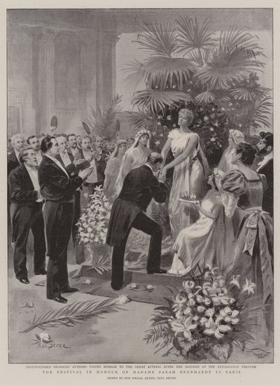 Festival na počest Madame Sarah Bernhardt v Paříži od Paul Destez