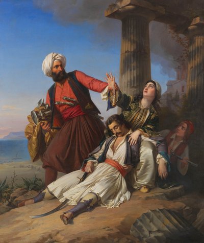 Scéna z řecké války za nezávislost, 1841. od Paul Emil Jacobs