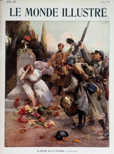 Oživení vítězství, alegorický obraz od Boutignyho - v „“ Le Monde Illustré“, Vánoce 1915 od Paul Émile Boutigny