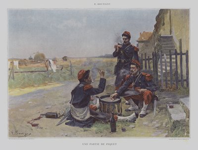 Hra Piquet od Paul Émile Boutigny