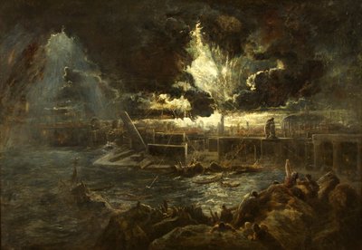 Zkáza Pompejí, kolem roku 1835 (olej na plátně) od Paul Falconer Poole