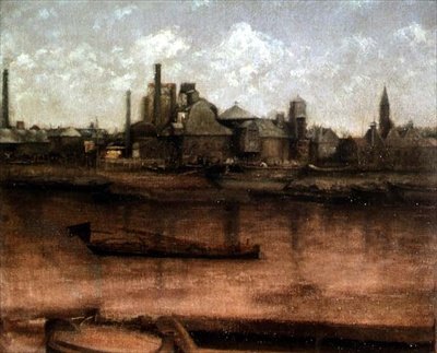 Čluny na Temži od Paul Fordyce Maitland