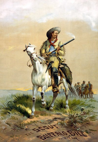 Obálka knihy „The Scout Buffalo Bill“ od Han. W.F. Cody, ilustrace P. Frenzeny, sd. mezi lety 1860 a 1890. od Paul Frenzeny