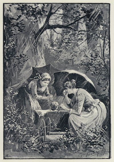 Ilustrace pro Anna Karenina: Bouře v Kolok Woods (litho) od Paul Frenzeny