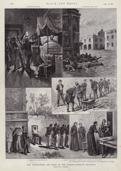 Revoluce v Latinské Americe (litho) od Paul Frenzeny