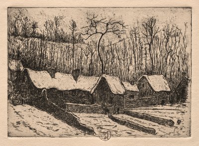 Six Etchings: The Thatched Bakery, Auvers od Paul Gachet