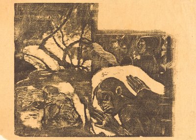 Maorská žena v lese, Manao Tupapau, pronásleduje ji duch, 18941895. od Paul Gauguin