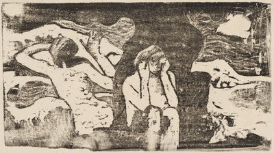 U Black Rocks Aux roches noires, v roce 1895 nebo později. od Paul Gauguin
