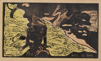 Ženy Auti Te Pape u řeky Ze série Noa Noa, 1893-1894 od Paul Gauguin