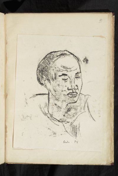 Před a po - Hlava markézské ženy od Paul Gauguin