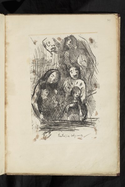 Před a po - fragment Narození Páně od Paul Gauguin