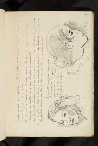 Avant et après - text a dvě kresby dívčí hlavy od Paul Gauguin
