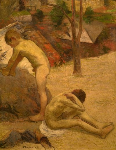 Bretonští chlapci koupání od Paul Gauguin