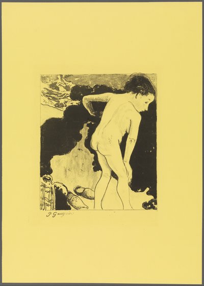 Badende in der Bretagne, aus der "Volpini Suite: Dessins lithographiques" od Paul Gauguin