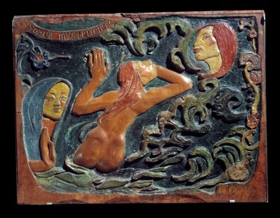 Be Mysterious Relief vyřezaný do lipového dřeva Paulem Gauguinem (1848-1903) od Paul Gauguin