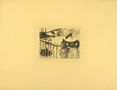 Bretonské ženy u plotu od Paul Gauguin