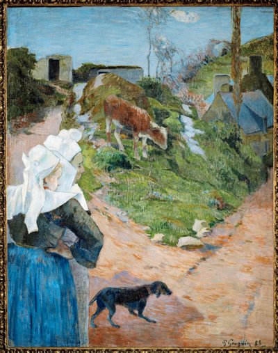 Bretonci a Veau (olej na plátně) od Paul Gauguin