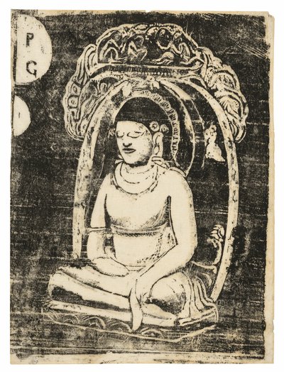 Buddha, ze sady pozdních dřevotisků od Paul Gauguin