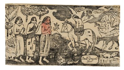 Změna bydliště, ze Suite of Late Woodblock Prints od Paul Gauguin