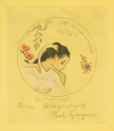 Entwurf für einen Porzellanteller od Paul Gauguin