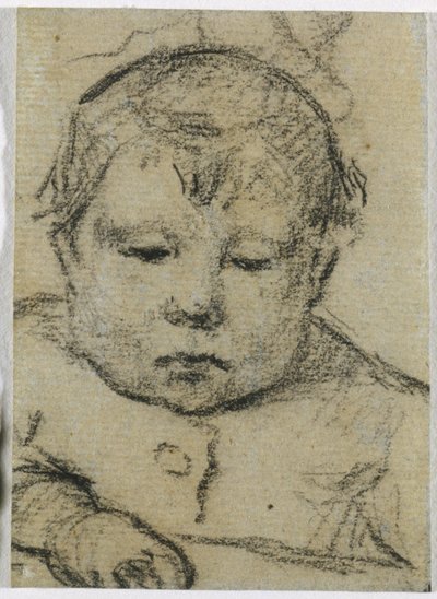 Emil Gauguin jako dítě, pravá ruka dopředu, asi 1875-76 (černá pastelka) od Paul Gauguin