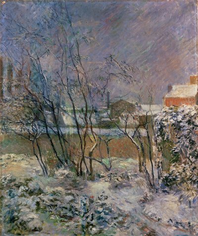 Zahrada ve sněhu, 1883 od Paul Gauguin