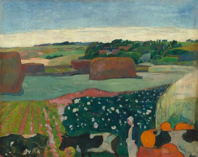 Stohy sena v Bretani, 1890. od Paul Gauguin