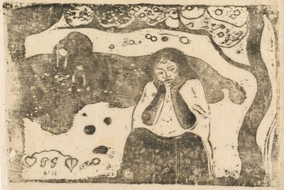 Human Sorrow Miseres humaines, v roce 1895 nebo později. od Paul Gauguin