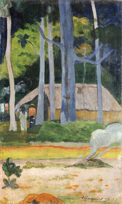 Chata ve stromech, 1892 od Paul Gauguin