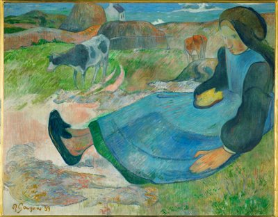 La Gardeuse de vaches, ou Jeune Bretonne (olej na plátně) od Paul Gauguin