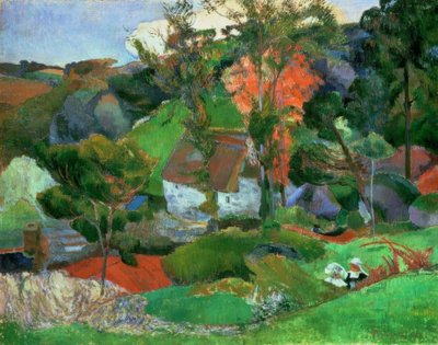 Žena se džbánem, aneb Krajina v Pont-Aven od Paul Gauguin