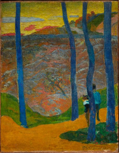 Modré stromy. Projdeš, krásko. Bluetrees. Přijde řada na tebe, má krásko!, 1888. od Paul Gauguin