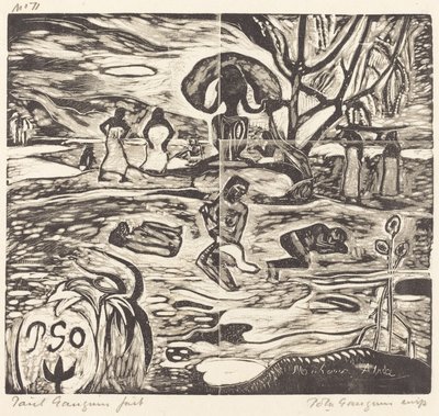 Mahana Atua (jídlo bohů) od Paul Gauguin