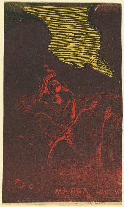 Mahna no Varua Ino (Démon mluví) [verso] od Paul Gauguin