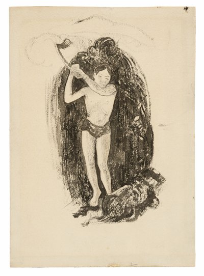 Muž se sekerou od Paul Gauguin
