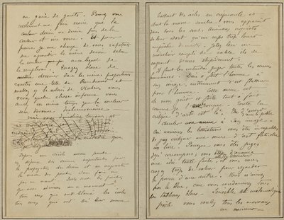 Rukopisné stránky [verso] od Paul Gauguin