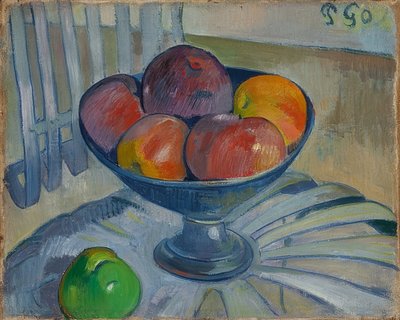 Mísa ovoce na zahradní židli. Kolem roku 1890 od Paul Gauguin
