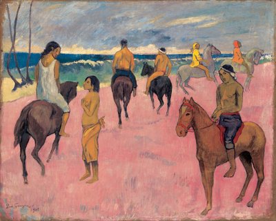 Na koni na mořském pobřeží II. od Paul Gauguin