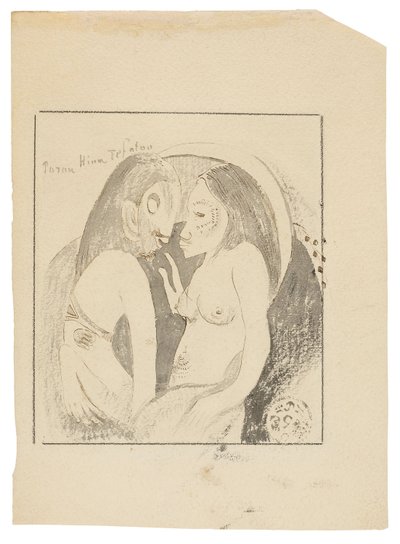 Parau Hina Tefatou (Slova mezi bohyní Měsíce a Bohem Země) od Paul Gauguin