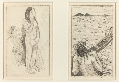 Parau No Te Varau Ino (vlevo); Tahitská legenda (vpravo) od Paul Gauguin