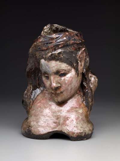 Portrétní váza Mme. Schuffenecker, kolem 1889-90 (glazovaná kamenina) od Paul Gauguin