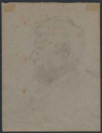 Profil Busta muže verso, 70. léta 19. století. od Paul Gauguin