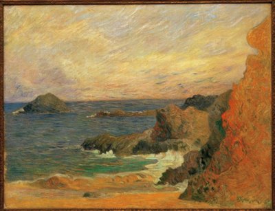 Skály u moře od Paul Gauguin