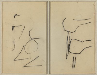 Klikyháky; Dva tvary [verso] od Paul Gauguin