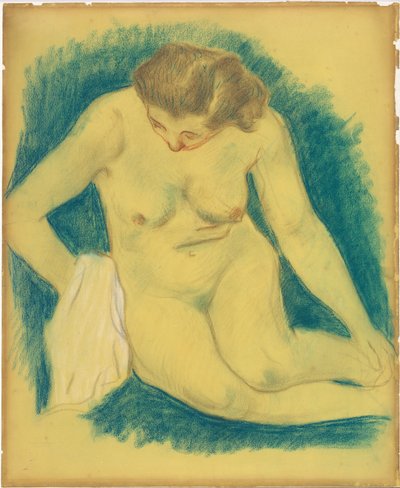 Sedící akt při pohledu shora od Paul Gauguin