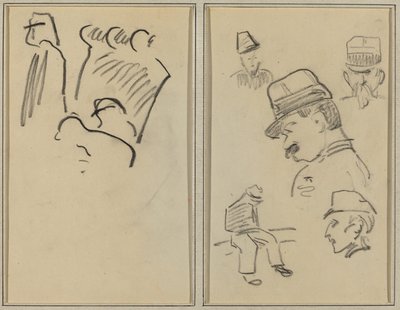 Vojáci; Čtyři vojáci a sedící postava [verso] od Paul Gauguin