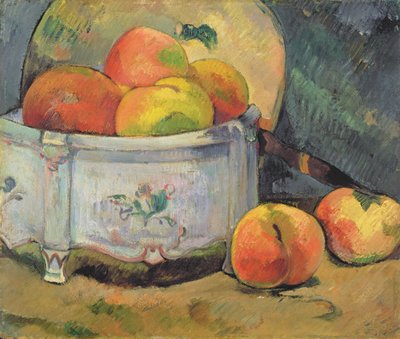 Still Life with Peaches, cca 1889 (olej na panelu) od Paul Gauguin