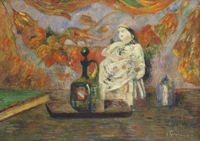 Zátiší s keramickou figurkou od Paul Gauguin