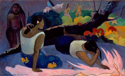 Tahitština:  Arearea no varua ino Ležící tahitské ženy aneb Zábava zlého ducha od Paul Gauguin