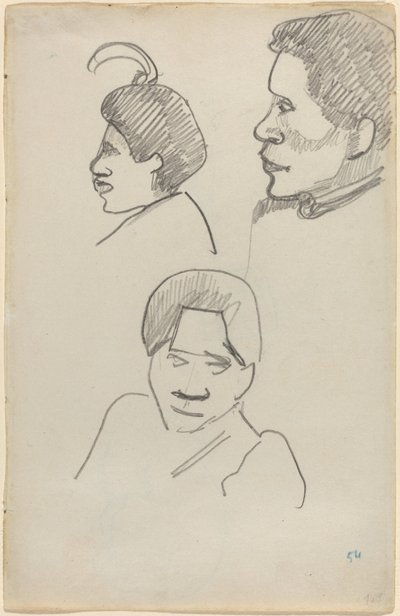 Tahitské hlavy od Paul Gauguin